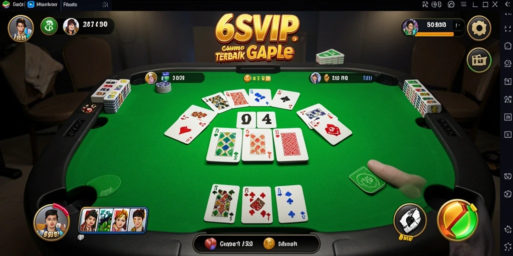 Screenshot 6SVIP menampilkan gameplay Gaple yang seru dan menyenangkan.
