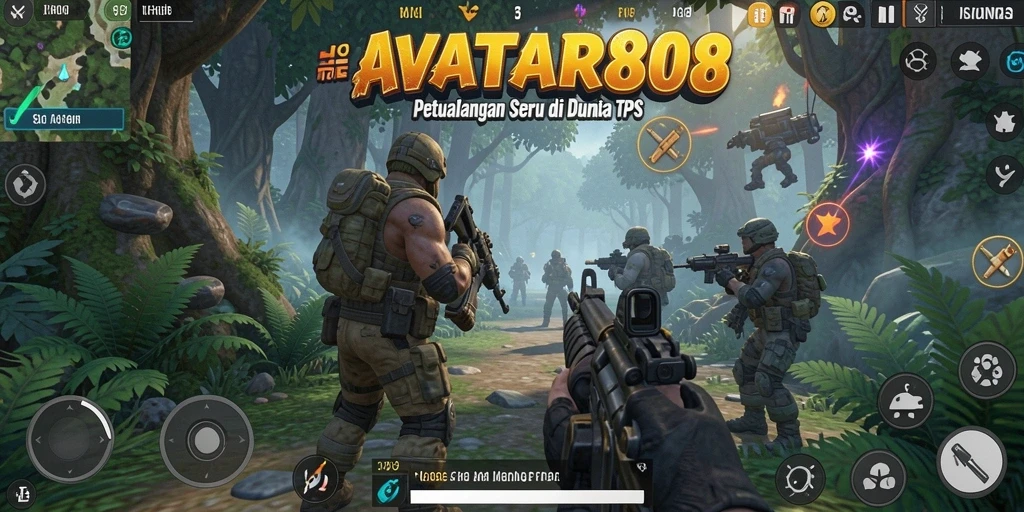 Tampilan gameplay menarik di dunia petualangan TPS.