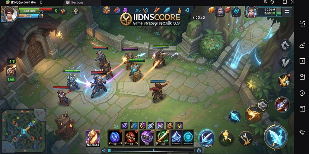 Tampilan gameplay strategis yang mendebarkan dalam IDNSCORE.