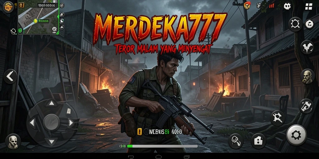 Tampilan gameplay menegangkan dari MERDEKA777 dengan suasana Horror yang kental.