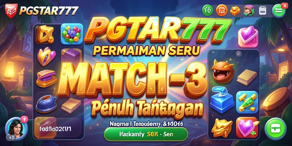Tampilan gameplay PGSTAR777 yang mengasyikkan dengan objek berwarna-warni.
